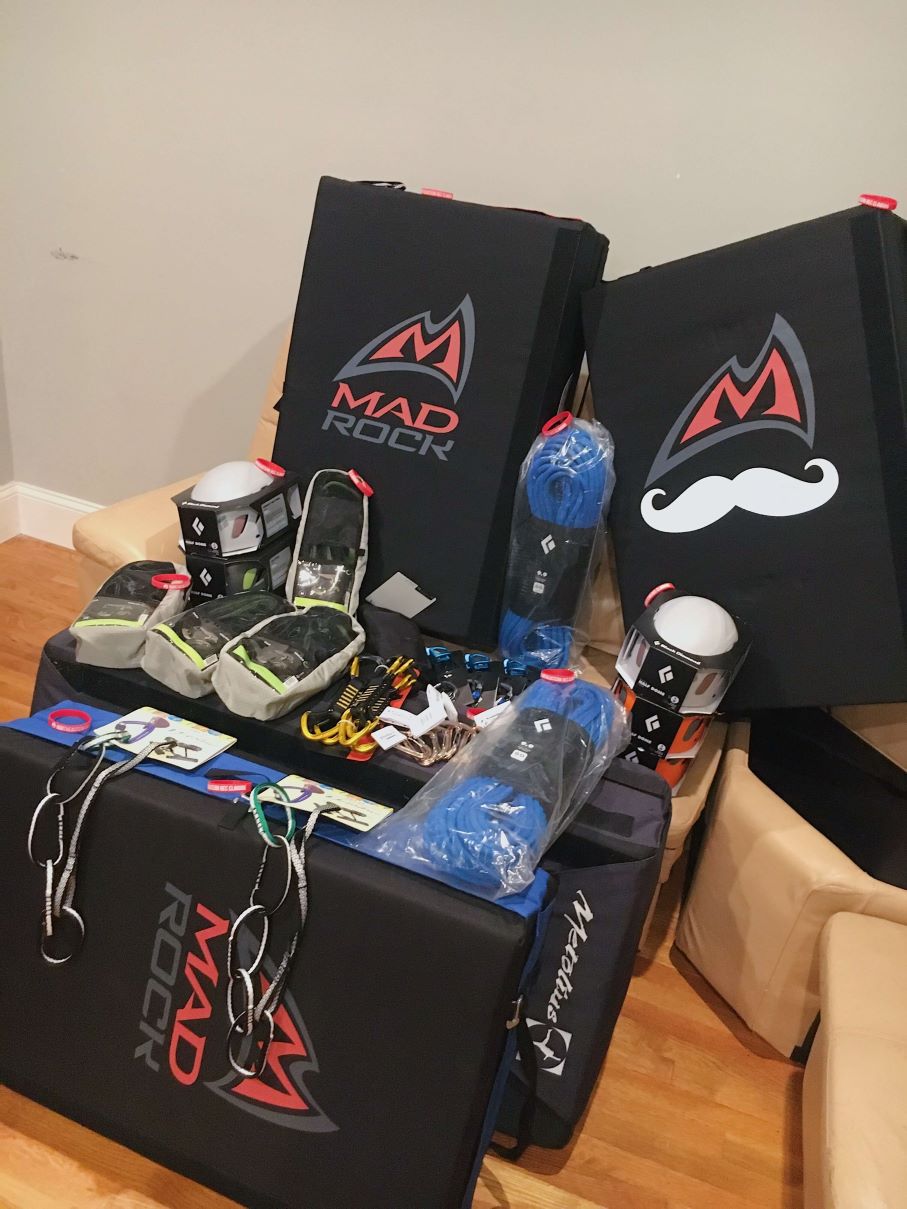 Northeastern University's Climbing Club gear supply